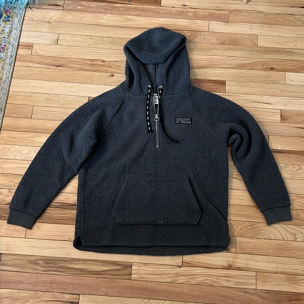 PINK brand fleece sweatshirt. Gray. Size Medium.